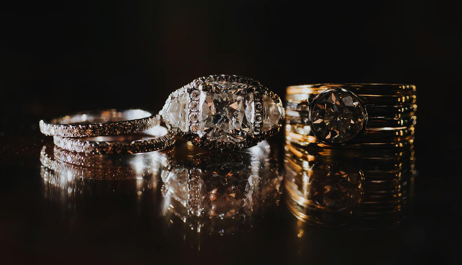 exklusive Hochzeitsringe mit Diamanten
