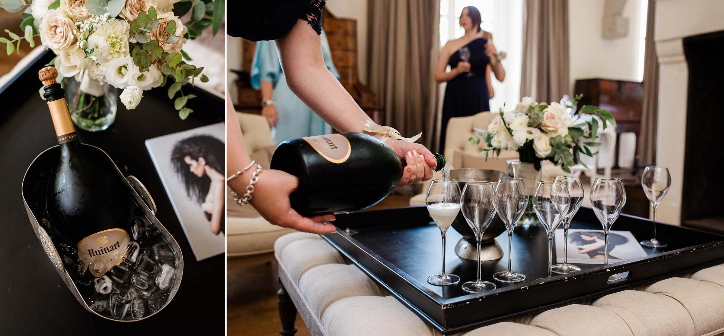 Champagner für die Braut - Hochzeitsfotos 